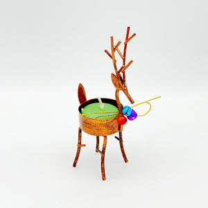 Reindeer with Votive Candle