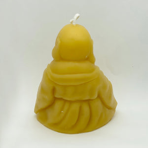 Happy Buddha Candle - back view