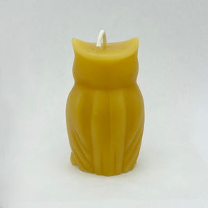 Tall Owl Candle - back view